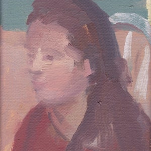 Girl Portrait Painting, Girl Portrait Art, Oil Painting on Canvas, Oil Portrait, Original Painting, Small Painting, Figurative Art