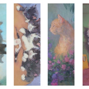 printable bookmarks / book lover gift / bookish / cat lover gift / set of bookmarks / printable gift / instant download
