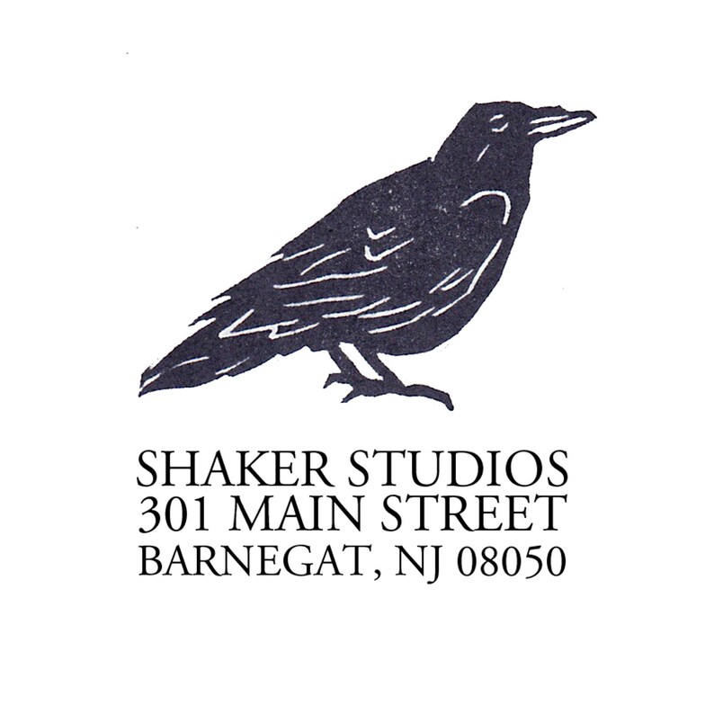raven stamp personalized stamp raven gifts