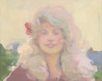 Dolly Parton Print, Dolly Parton Painting, Portrait Art Print by Michelle Farro