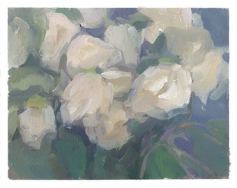 Floral Still Life Painting, Roses Original Art by Michelle Farro