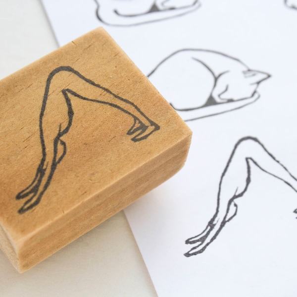 Yoga Rubber Stamp Etsy