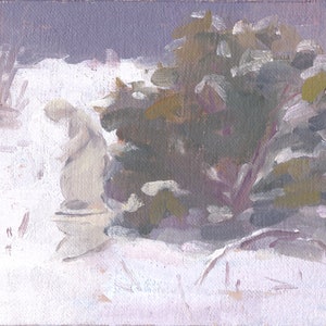 Snow Landscape Painting on Canvas by Michelle Farro