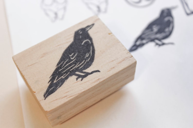 raven stamp personalized stamp raven gifts