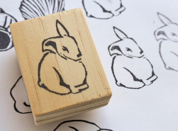 Bunny Rubber Stamp | Personalized Stationery, Invitations