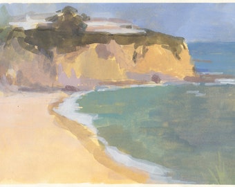 Pintura de paisaje de la costa de California / Lámina de Michelle Farro