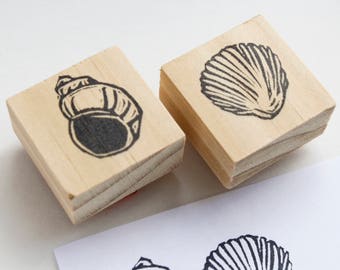 Sea Shell Rubber Stamp Set | Personalized Rubber Stamp
