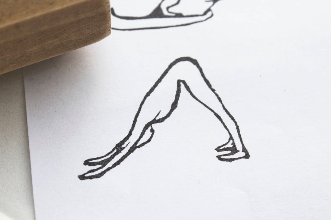 Yoga Rubber Stamp Yoga Gifts Personalized Rubber Stamp Etsy