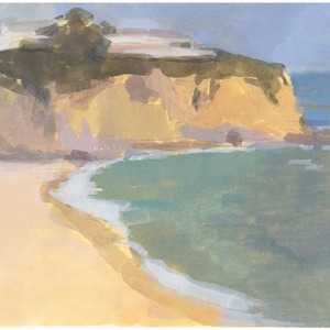 California Landscape Painting, Large Art Print, Coastal Wall Art by Michelle Farro