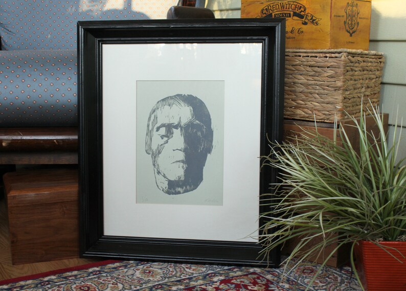 Beethoven Woodcut Print, Arte de la Música Clásica, Beethoven Bust Printmaking de Michelle Farro imagen 3