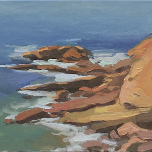 California Landscape Painting, Beach Wall Art Print, California Plein Air Painting, Original Art by Michelle Farro