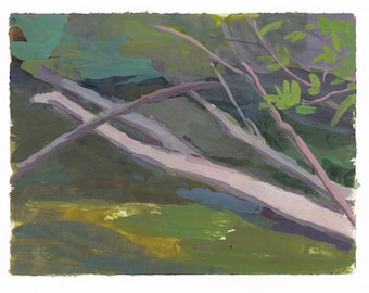 River in the Woods Original Landscape Painting by Michelle Farro