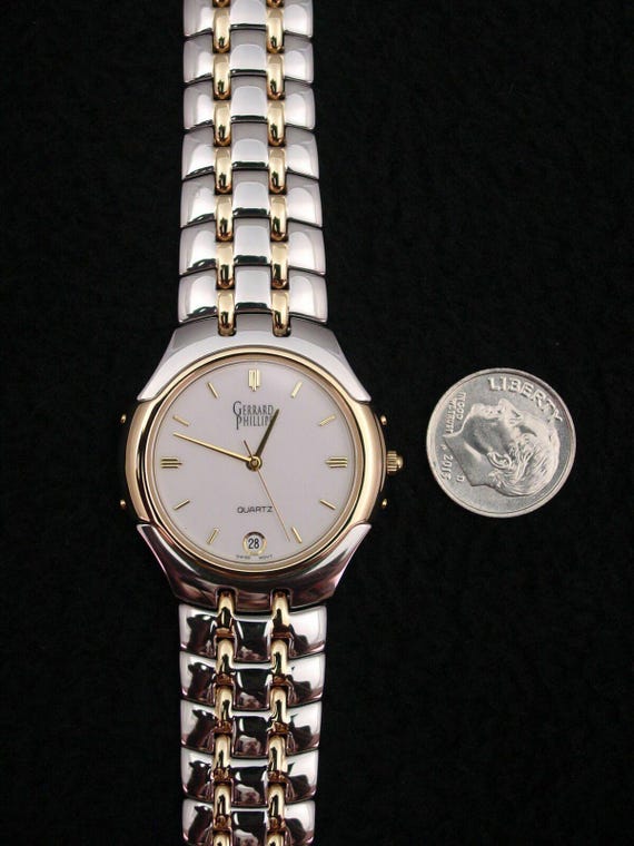 NEW, Wristwatch, Men's Gerrard Phillipe Gold Stainless France Swiss 7 Jewel