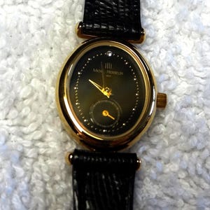 NEW, Wristwatch, Lady's, Michel Herbelin Gold Faux Diamond ETA Swiss 11 Jewel France