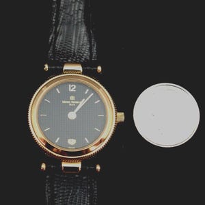 NEU, Armbanduhr, Damenuhr, Michel Herbelin, Gold, Eidechse, Schweizer ETA 7 Jewel, Frankreich