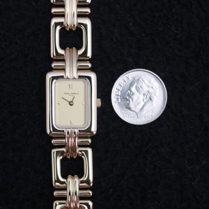 NEW, Wristwatch, Lady's Michel Herbelin Gold Chain ETA Swiss 5 Jewel France