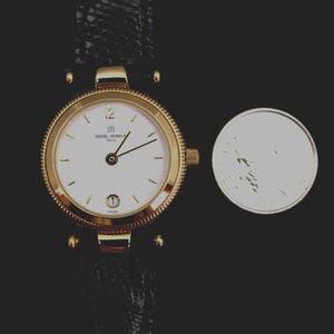 NEU, Armbanduhr, Lady&#39; Michel Herbelin Gold Lizard ETA Swiss 7 Jewel Frankreich 16882-T12