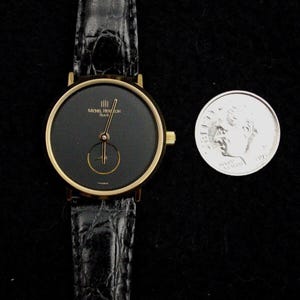 NEW, Wristwatch, Lady's, Michel Herbelin Gold Leather ETA Swiss 11 Jewel France