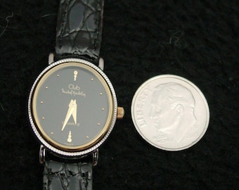 NUEVO, Reloj de pulsera, para mujer, Reloj francés Michel Herbelin, cuero dorado, 3 joyas