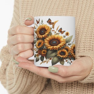 Sunflower Mug Best Birthday Gift for Her Coffee and Flowers Lover Present Cute Floral Design Perfect for Any Occasion 11oz
