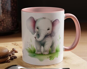 Koffiemok olifant: levendig dierendesign, cadeau voor natuurliefhebbers