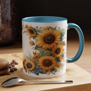 Sunflowers Mug Best Birthday Gift for Her Coffee and Flowers Lover Present Cute Floral Design Perfect for Any Occasion 11oz