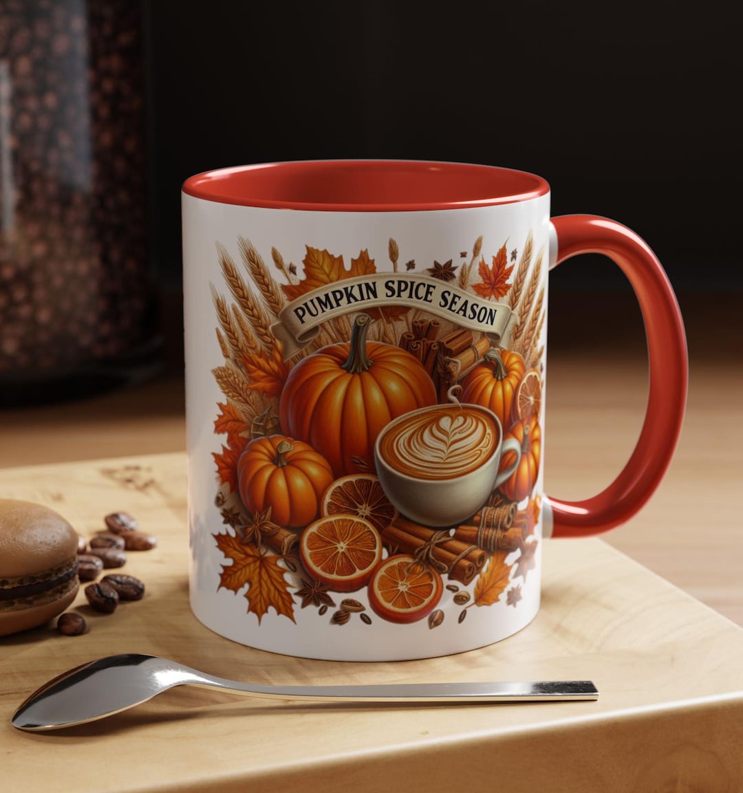 Pumpkin Spice Season Mug: Autumn Coffee Cup, Fall Harvest Design - Etsy