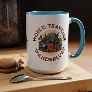 World Traveler Wanderlust Mug Inspirational Travel Mug Perfect Travel Lover Enthusiasts Adventurers Gift For Her Him Best Gift Cute Souvenir