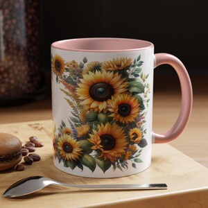 Tazza Girasoli Il miglior regalo di compleanno per gli amanti del caffè e dei fiori Presenta un grazioso design floreale Perfetto per ogni occasione 11oz
