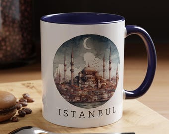 Taza de viaje de Estambul: Vista panorámica, regalo para viajeros (325 ml)