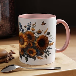 Tazza Girasoli Il miglior regalo di compleanno per gli amanti del caffè e dei fiori Presenta un grazioso design floreale Perfetto per ogni occasione 11oz