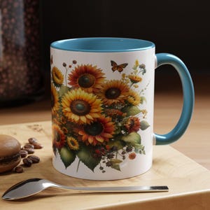 Sunflowers Mug Best Birthday Gift for Her Coffee and Flowers Lover Present Cute Floral Design Perfect for Any Occasion 11oz