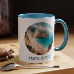Caneca Porto Katsiki Melhor presente para amantes de viagens Presente de aniversário exclusivo Vista panorâmica deslumbrante Perfeito para entusiastas de café Lembrança ideal