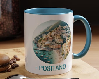 Positano Mug: Scenic Italian Coastline, Travel Gift
