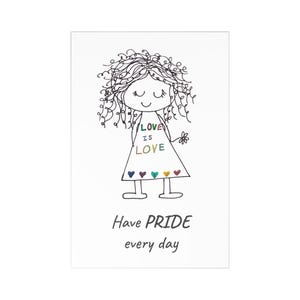 Ensemble de cartes postales LGBTQ+ Pride, célébrant l'amour, salutations pour tous, coeurs arc-en-ciel, parfait pour le mois de la fierté et tous les jours