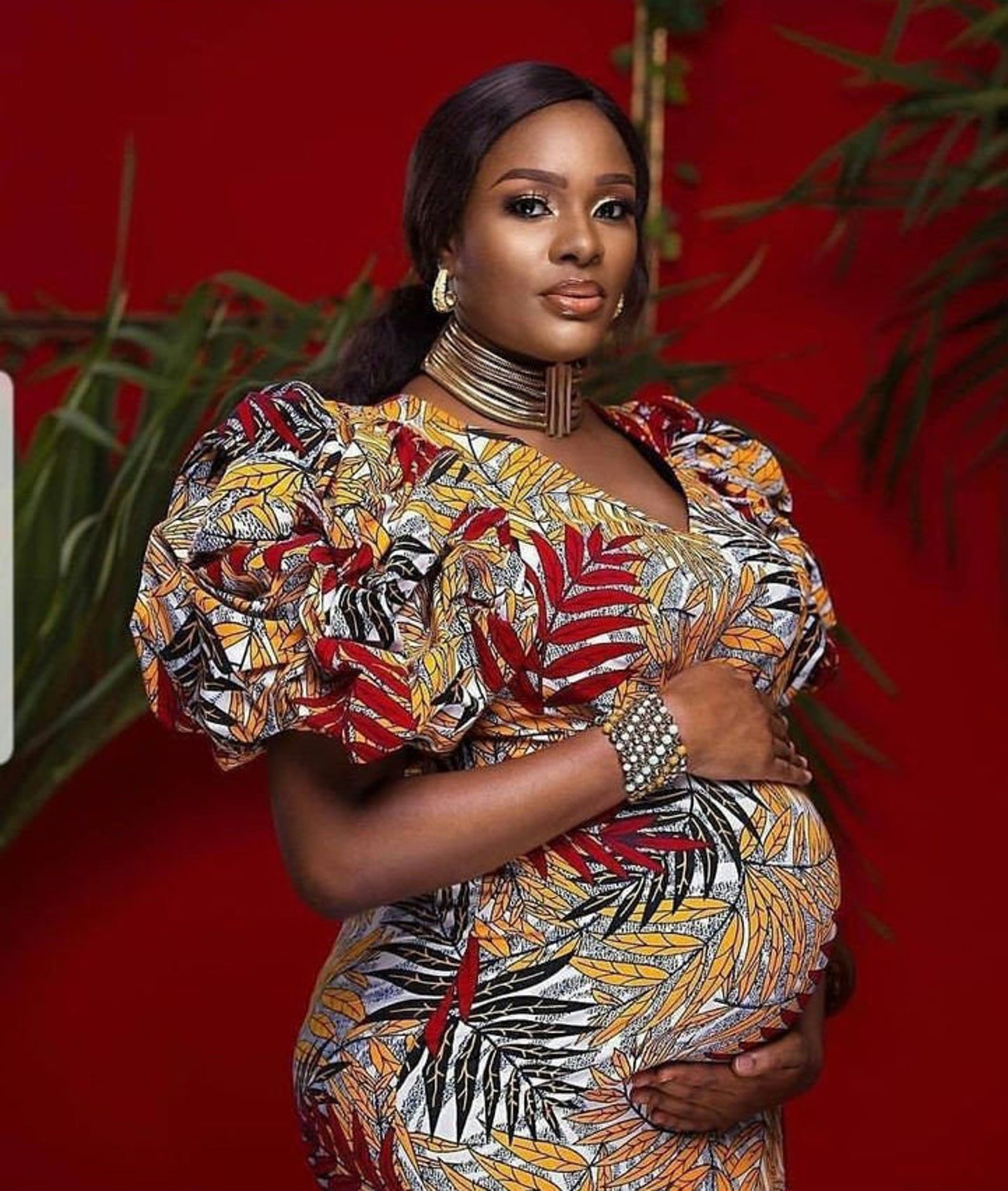 African Luxury Pregnancy Dress, African Print Maternity Dress,ankara