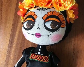 Catrina Cempasuchil Art doll