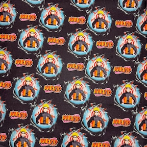 Anime Collage Fabric 100 % Cotton Woven Fabric by the Half Meter