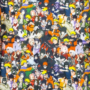 Anime Collage Fabric 100 % Cotton Woven Fabric by the Half Meter