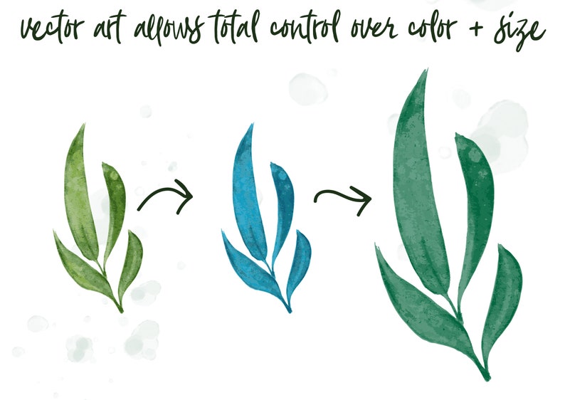Download Greens Leaves Foliage Commercial Use Botanical Greenery Vector Art Muted Watercolor Florals Wreaths Modern Svg Clip