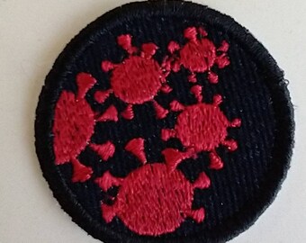 Covid Virus Iron On Badge or Patch