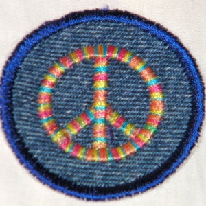 Rainbow Peace Sign Iron on Patch image 2