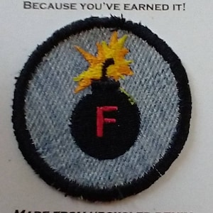 F Bomb Iron On Badge or Patch