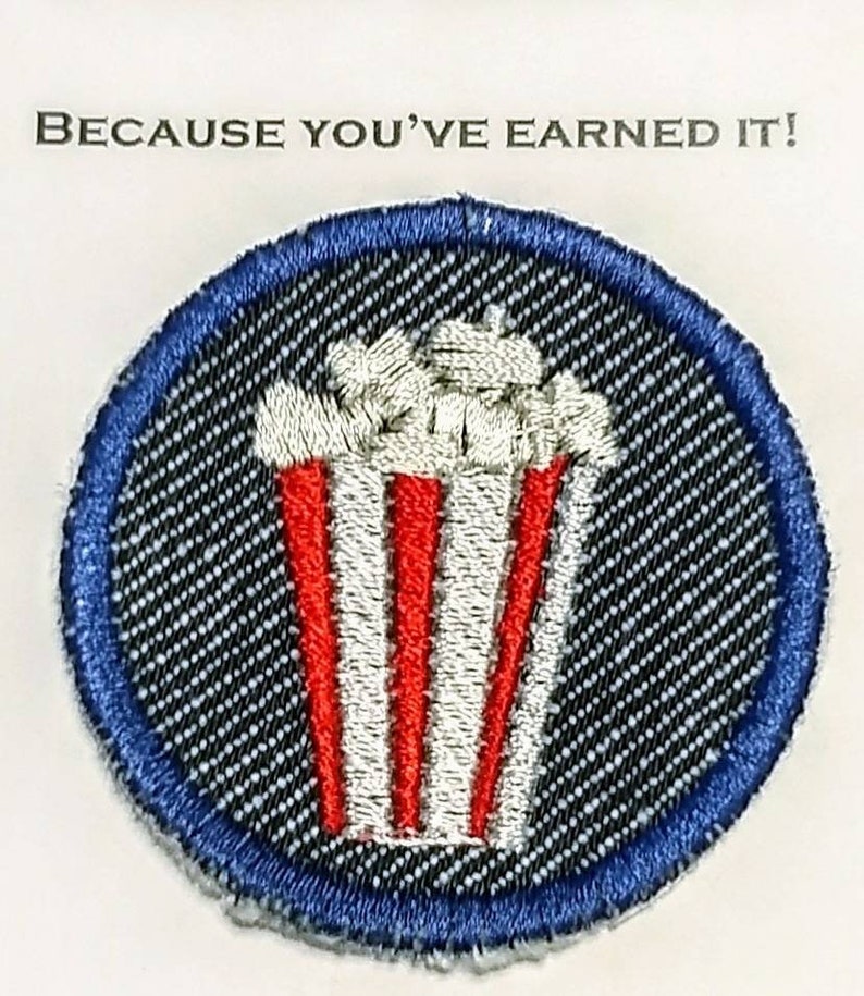 Popcorn Iron on Patch/Merit Badge image 1