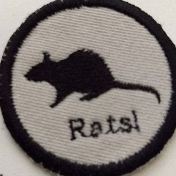 Rats Iron On Badge or Patch