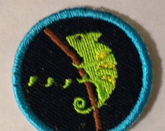 Chameleon Iron On Merit Badge Patch