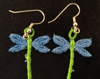 Lace Dragonfly Earrings