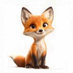 Zorro Bebé - Ilustración Infantil para Decoración, Regalos y Dibujos para Niños, Arte de Pared Adorable y Creativo