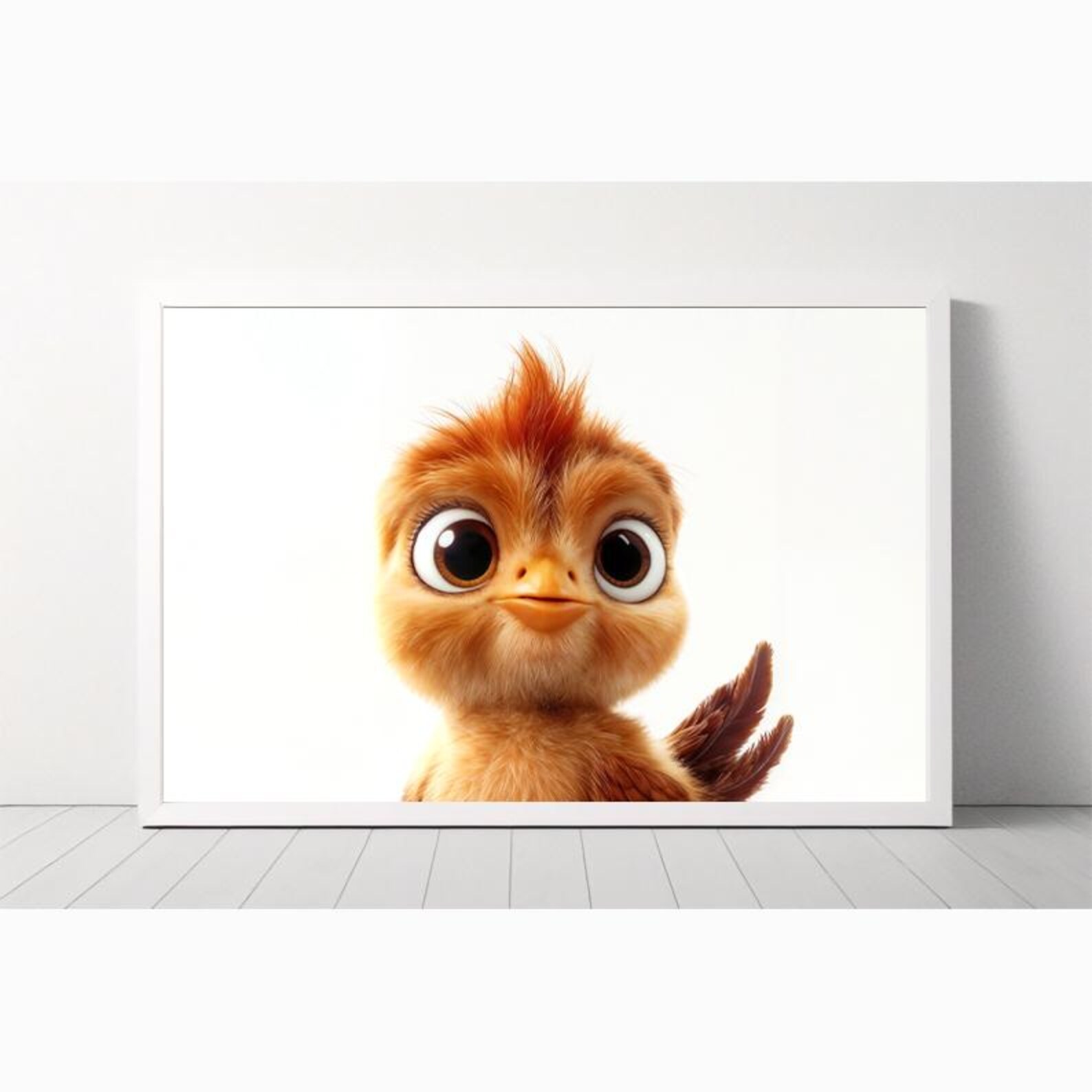 Baby Chick Nursery Print | Farm Animal Wall Art for Kids Room | Cute ...