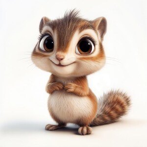 Squirrel, Wall Art, Adorable Squirrel, Children&#39;s Illustration Perfect for Decoration, Gifts and Drawings for Children